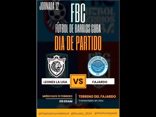'Video thumbnail for Leones de la Lisa VS Fajardo (Partido 83) - #futboldebarrioscuba'