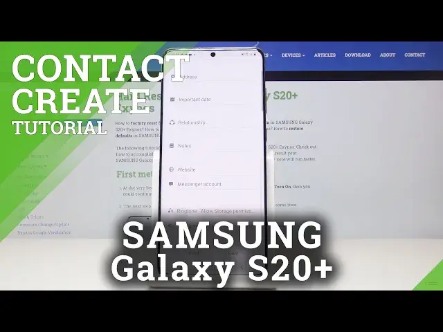 'Video thumbnail for How to Add Contact in Samsung Galaxy S20+ | Create New Contact'