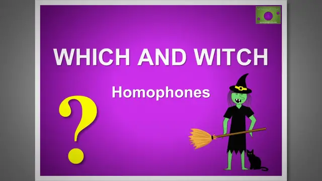 'Video thumbnail for Which vs Witch: Master Homophones with Clear Examples'