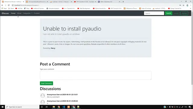 'Video thumbnail for Creating Login Handler & Header for Logged in User _ PHP Tutorial #60'