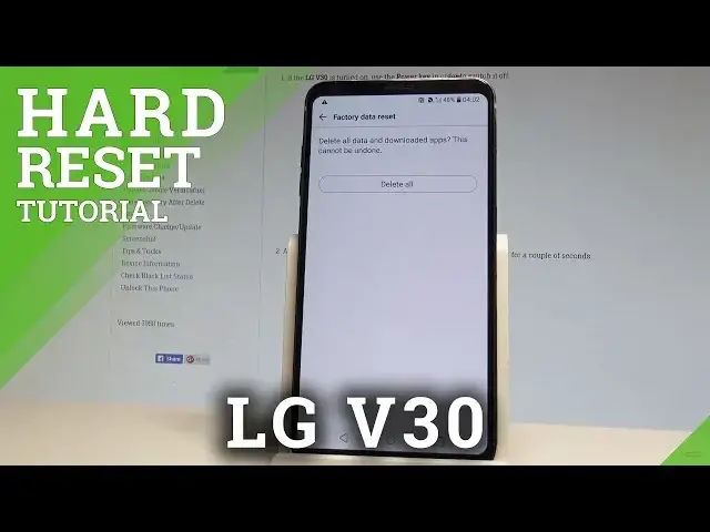 'Video thumbnail for How to Factory Reset LG V30 - Wipe Data / Format |HardReset.Info'