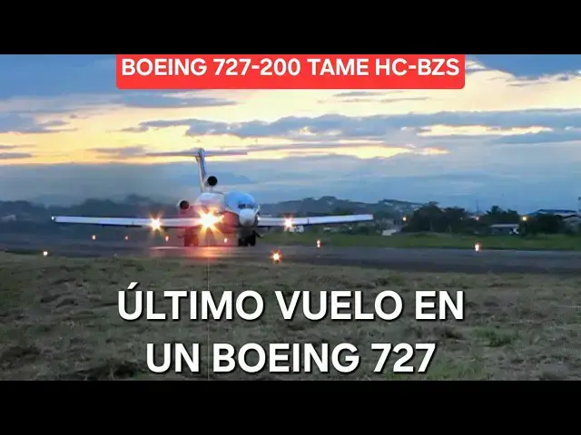 'Video thumbnail for ÚLTIMO VUELO en el LEGENDARIO BOEING 727-200 de TAME (HC-BZS) - 2009 😱'