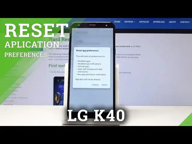 'Video thumbnail for How to Reset App Preferences on LG K40 - Restore App Settings'