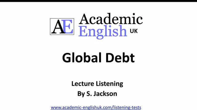 'Video thumbnail for Global debt lecture 2022'