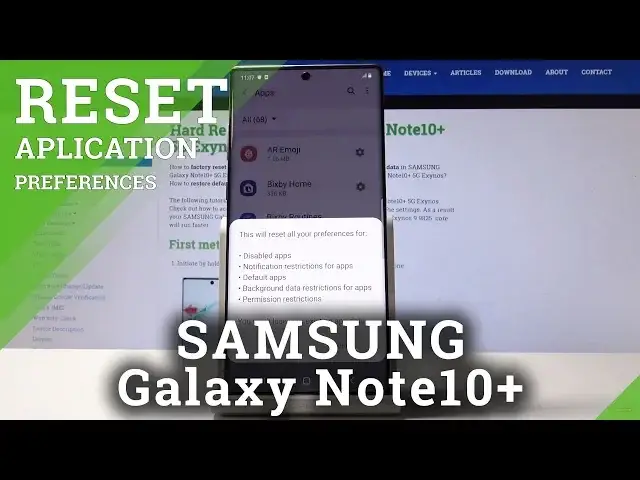 'Video thumbnail for How to Reset App Preferences in SAMSUNG Galaxy Note10+ - Restore App Settings'