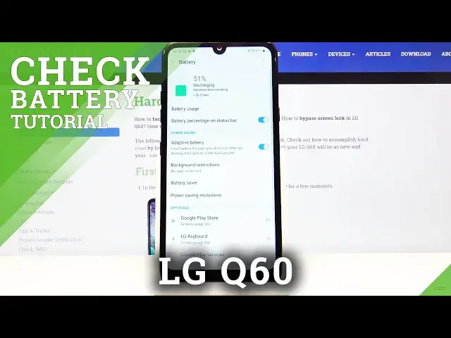 'Video thumbnail for How to Enable Battery Percentage in LG Q60 - Show Battery Level'