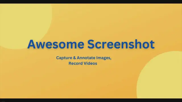 'Video thumbnail for Awesome Screenshot - (How to) Install and Capture Images, Record Videos'