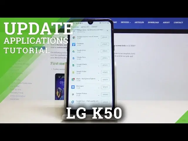 'Video thumbnail for How to Check for Updates Applications in LG K50 - Install Latest App Version'