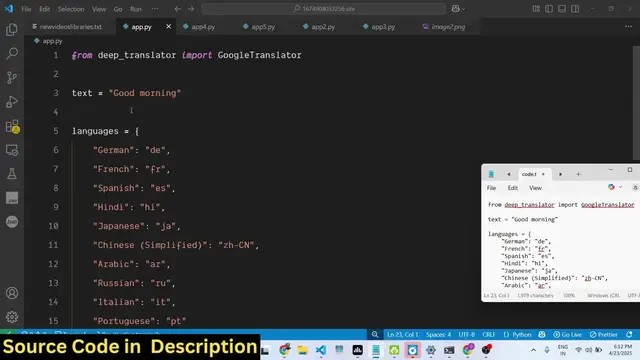 'Video thumbnail for Python Script to Integrate Google Translate API Without API Key to Translate Text in Languages'