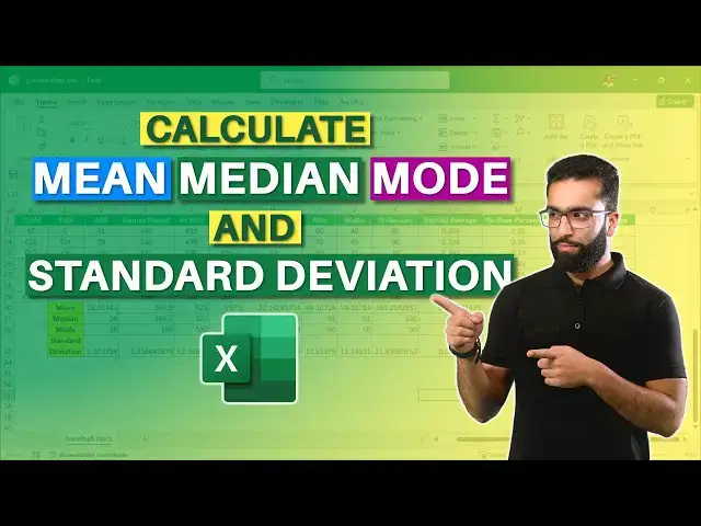 'Video thumbnail for Calculate Mean, Median, Mode and Standard Deviation using Excel #tutorialspoint'
