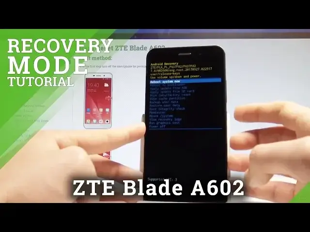 'Video thumbnail for How to Enter Recovery Mode in ZTE Blade A602 - Android System Recovery |HardReset.Info'