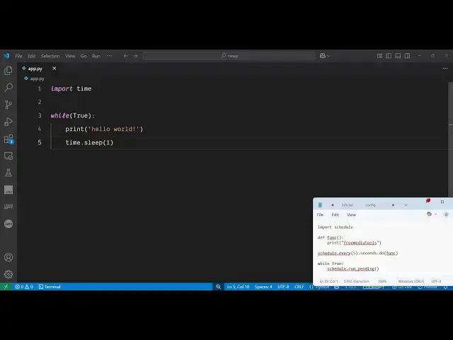 'Video thumbnail for How to Schedule and Execute Python Scripts as Cron Jobs & Execute Them Every After 5 Seconds'