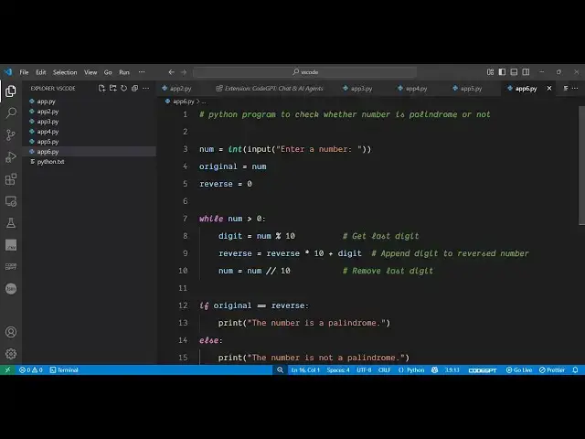 'Video thumbnail for How to Check Palindrome String & Number in Python – GATE, Interview & Placement Practice'