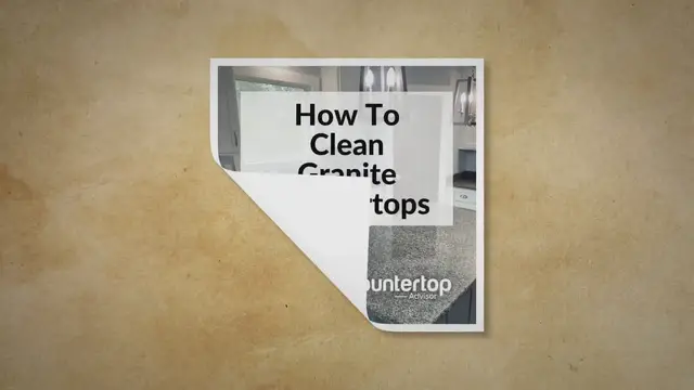 'Video thumbnail for How To Clean Granite Countertops'
