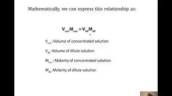 'Video thumbnail for How do you prepare solution from stock solution?'