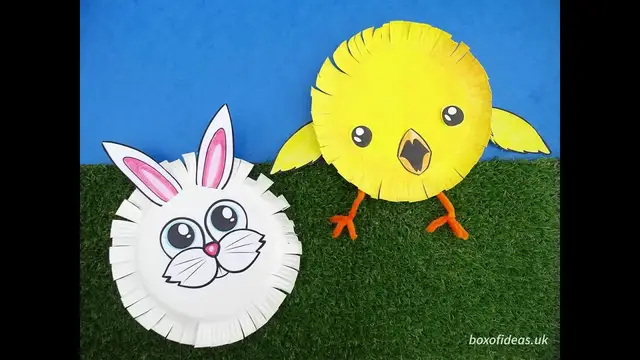 'Video thumbnail for How to Make an Easy Easter Bunny and Chick Craft With Paper Plates | Box of Ideas'