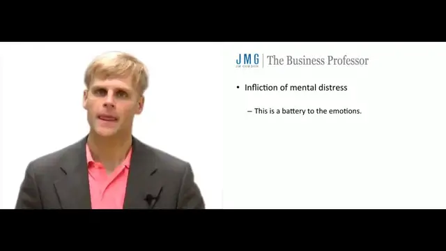 'Video thumbnail for Intentional Infliction of Emotional Distress - Tort'