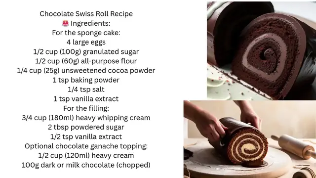 'Video thumbnail for Ho to make a chocolate swissroll'