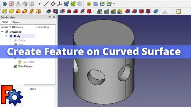 'Video thumbnail for Create Feature on Curved Face in FreeCAD | FreeCAD Tutorial | Mechnexus |'