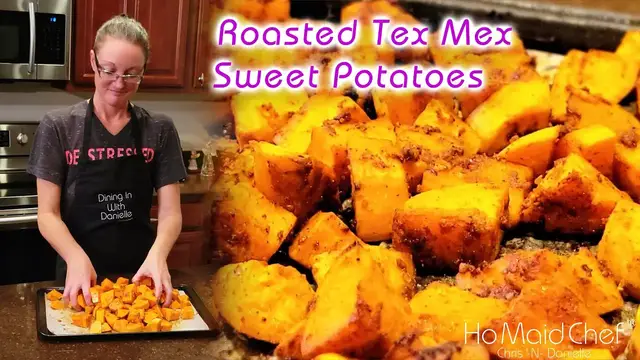 'Video thumbnail for Roasted Tex Mex Sweet Potatoes | Dining In With Danielle'
