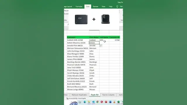 'Video thumbnail for Flash Fill in Excel'