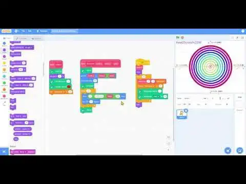 'Video thumbnail for How to Create Concentric Circles Animation in Scratch 3'