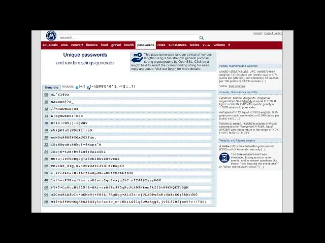 'Video thumbnail for Aqua-calc.com Password, Username, Character, Letter and Random string generator.'