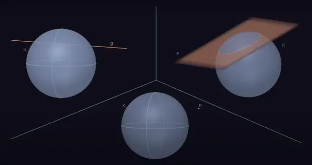 'Video thumbnail for Lagebeziehungen Kugel - Punkt / Gerade / Ebene '
