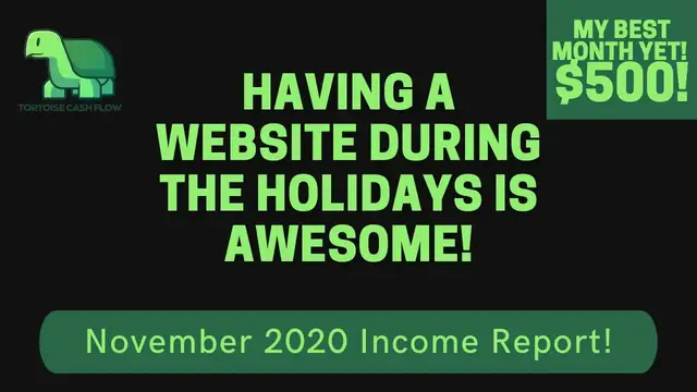 'Video thumbnail for November 2020 Income Report for 3 Websites'