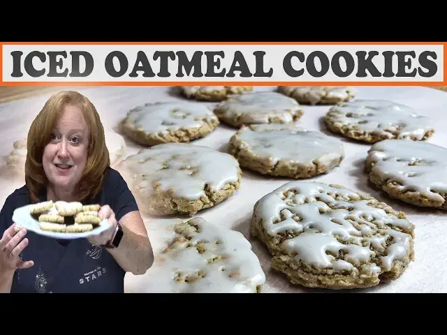 'Video thumbnail for ICED OATMEAL COOKIES RECIPE | Bake With Me Oatmeal Cookies'