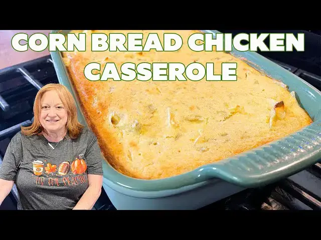 'Video thumbnail for CORN BREAD CHICKEN CASSEROLE'