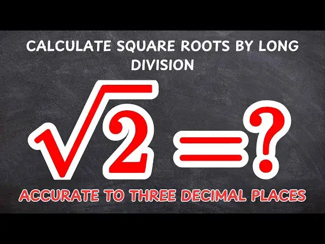 'Video thumbnail for How to Calculate Square Roots by Long Division'
