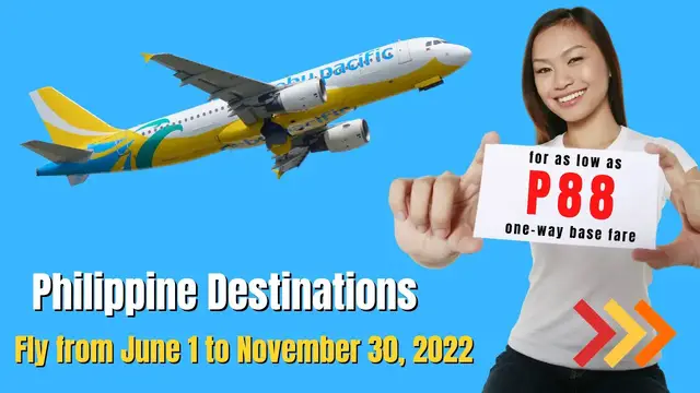 'Video thumbnail for Cebu Pacific Promo 2022 for P88 One Way Base Fare [Book Now!]'