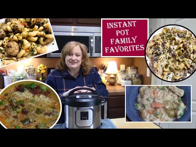 'Video thumbnail for INSTANT POT 4 FAMILY FAVORITE MEALS | Instant Pot Dinner Recipes'