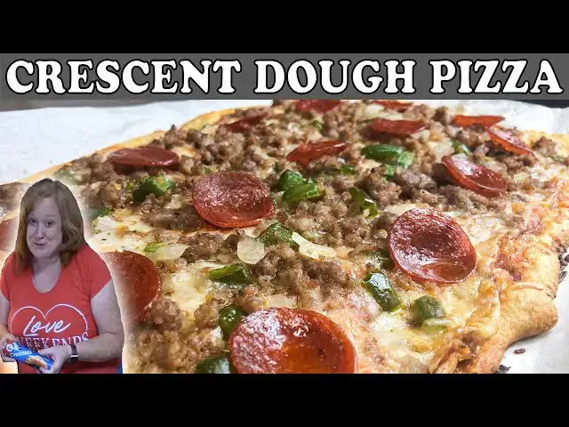 'Video thumbnail for CRESCENT DOUGH PIZZA | Using Crescent Roll Dough to Make Pizza | Cook with Me Pizza'