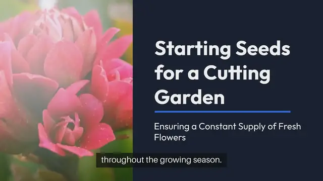 'Video thumbnail for Starting Seeds for a Cutting Garden'