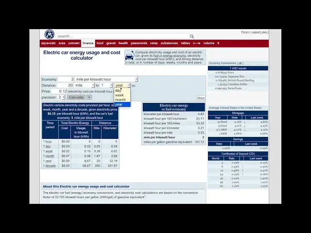 'Video thumbnail for Aqua-Calc.com Electric Car Energy Usage and Cost Calculator'