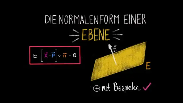 'Video thumbnail for Ebene in Normalenform'
