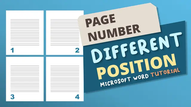 'Video thumbnail for Create Different Page Number Position in Word | ODD and EVEN Pages | Different FIRST Page'