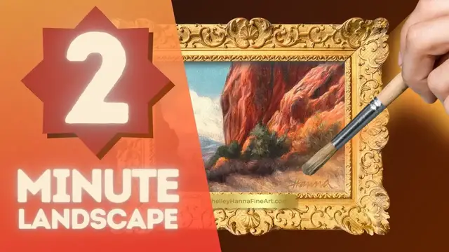 'Video thumbnail for 2 Minute Landscape Painting in Oil'