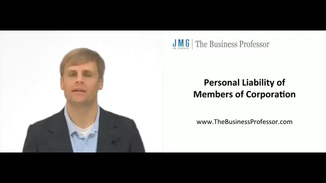 'Video thumbnail for Liability within a Corporation'