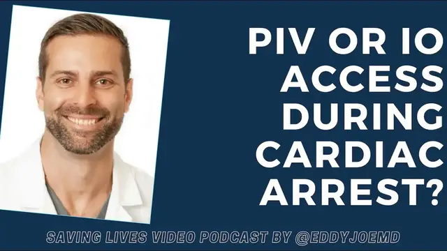 'Video thumbnail for Peripheral Intravenous (IV) vs. Intraosseous (IO) Access in Cardiac Arrest #shorts'