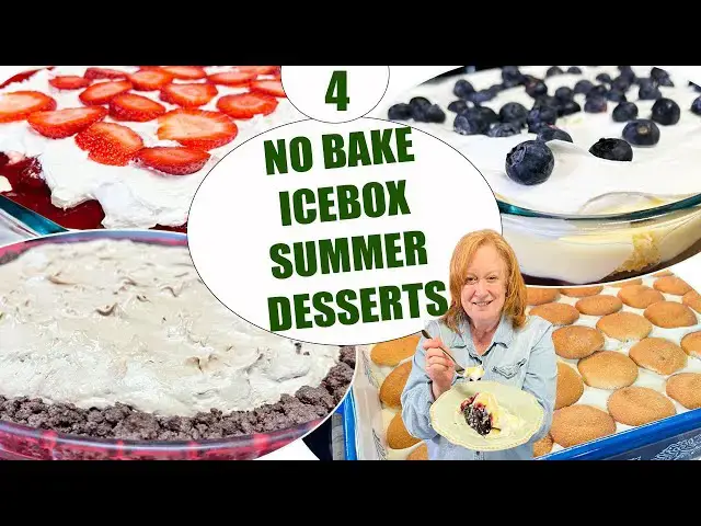 'Video thumbnail for 4 NO BAKE ICEBOX SUMMER DESSERTS'