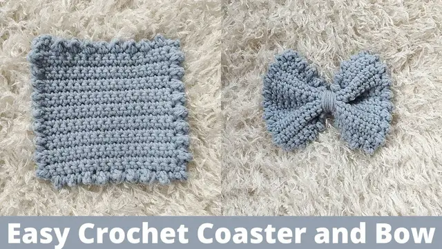 'Video thumbnail for How to Crochet Easy Coaster and Bow'