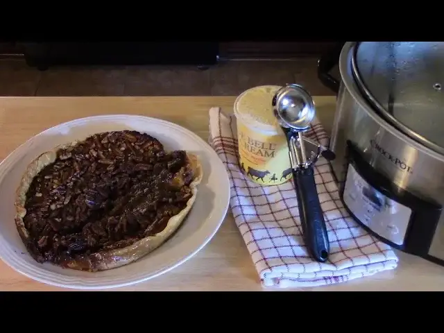'Video thumbnail for Rustic Pecan Pie in a Crockpot'