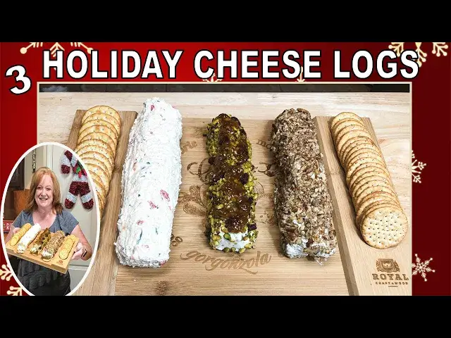 'Video thumbnail for 3 HOLIDAY CHEESE LOG RECIPES | EASY APPETIZERS'