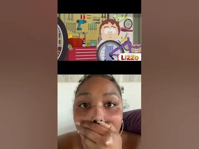 'Video thumbnail for #Lizzo reacts to being featured on South Park for #obesity'