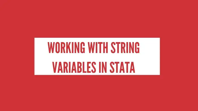 'Video thumbnail for Working With String Variables in Stata'