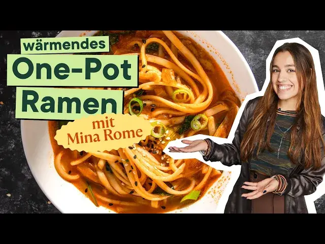 'Video thumbnail for Veganes ONE POT RAMEN: @Mina_Rome kocht ihr Lieblings-Comfort Food'