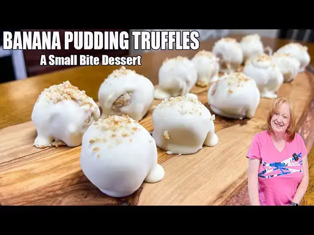 'Video thumbnail for BANANA PUDDING TRUFFLES, A Favorite Small Bite Dessert'